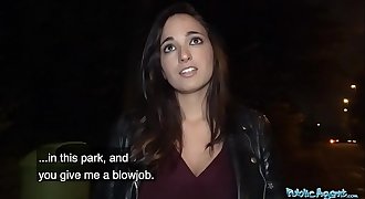 Public Agent Spanish hotty pussy pounded by a stranger