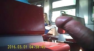 Man on train wanks in full view of shrieking